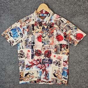Fresh Prints of Tokyo by Drill Clothing Co. Japanese Art Print Button-Up Shirt